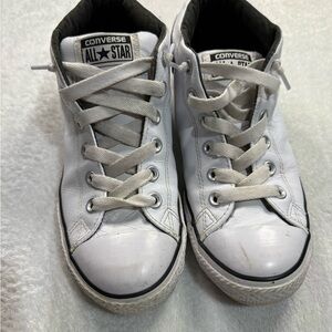 Converse White Canvas Sneakers with Rubber Sole